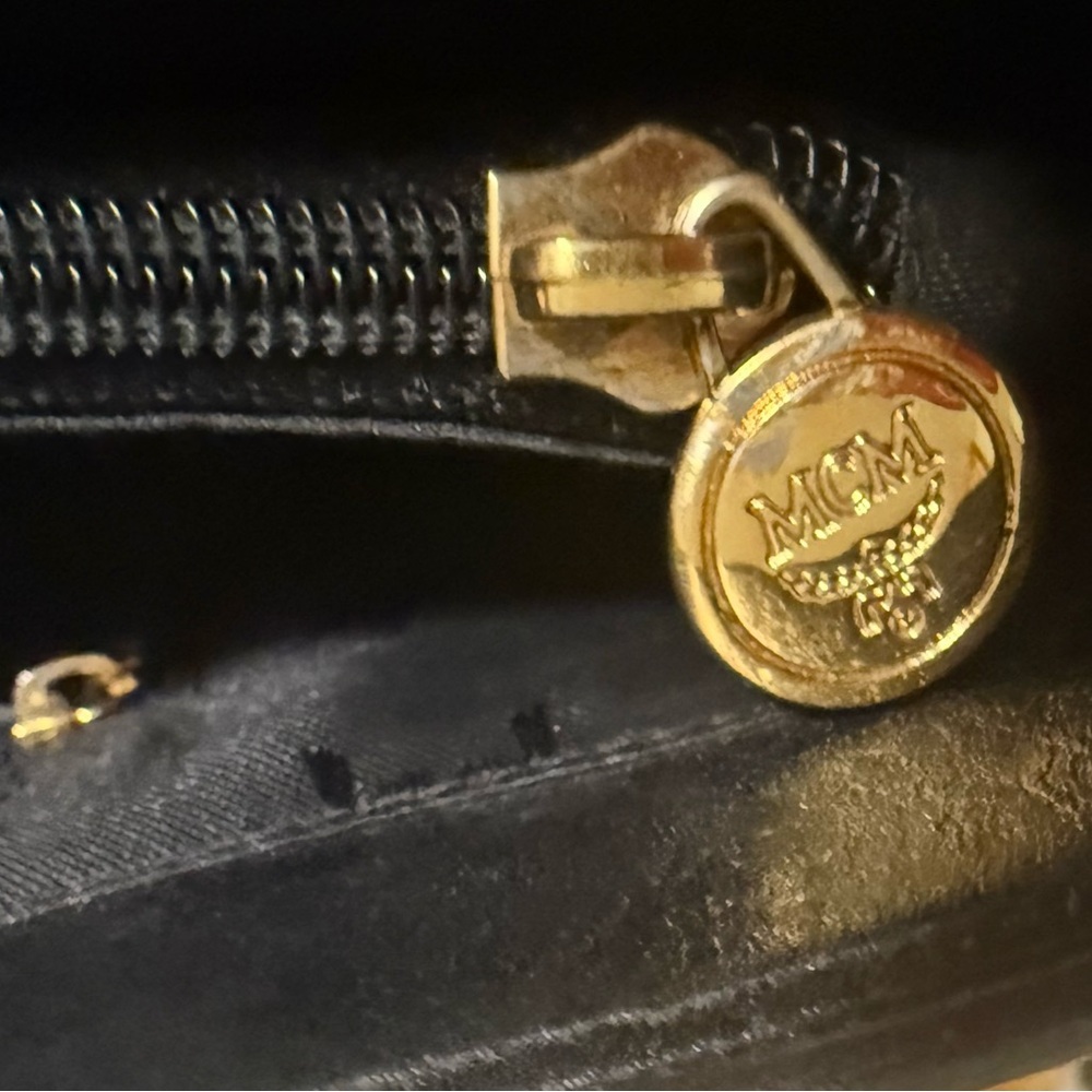 MCM Black Monogram and Leather shoulder Bag! With COA - Picture 5 of 10